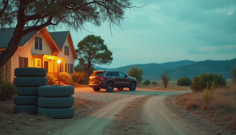 Visual context for hybrid terrain tires