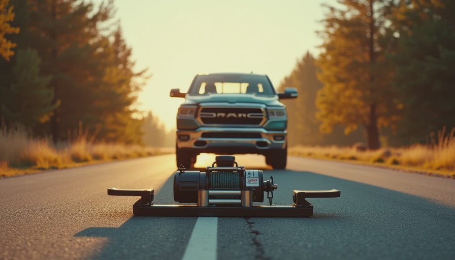 Visual context for winch hitch mount