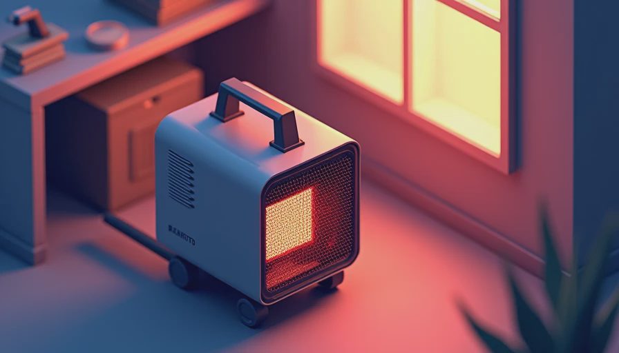 Illustration for portable diesel heater