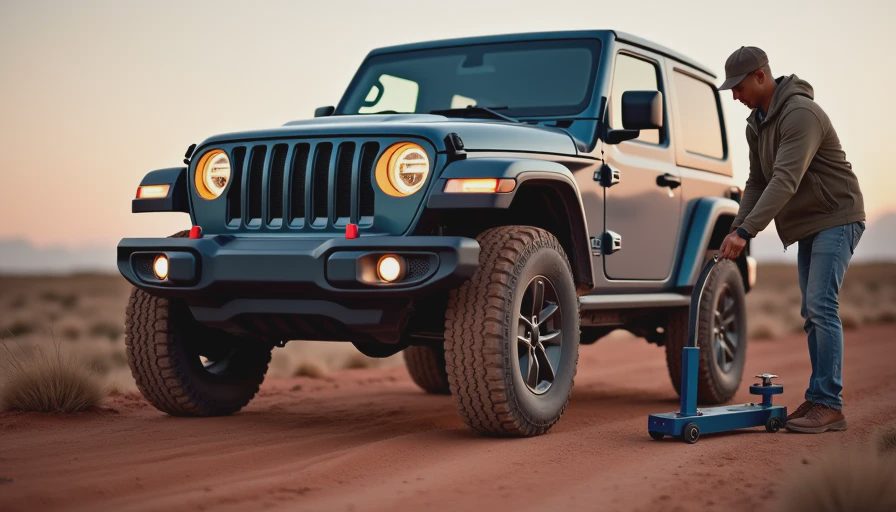 Visual context for off road jack