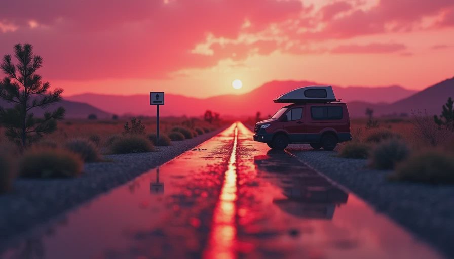 Visual context for fully built overland slide-in camper
