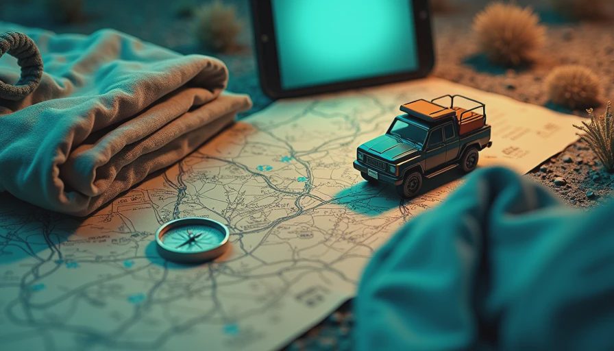 Visual context for overland truck camper